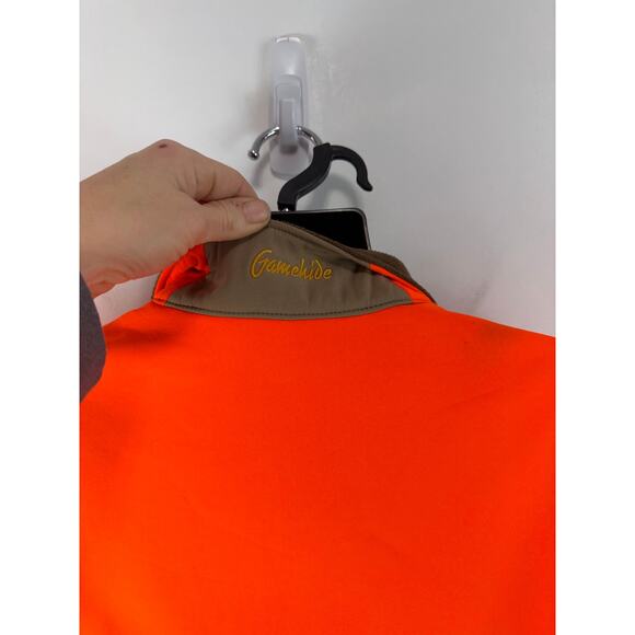 GameHide Bird Hunting Jacket Tan Blaze Orange Fleece Lined Size XL Shell Pockets - Picture 12 of 12
